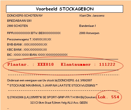 Check uw stockagebon!